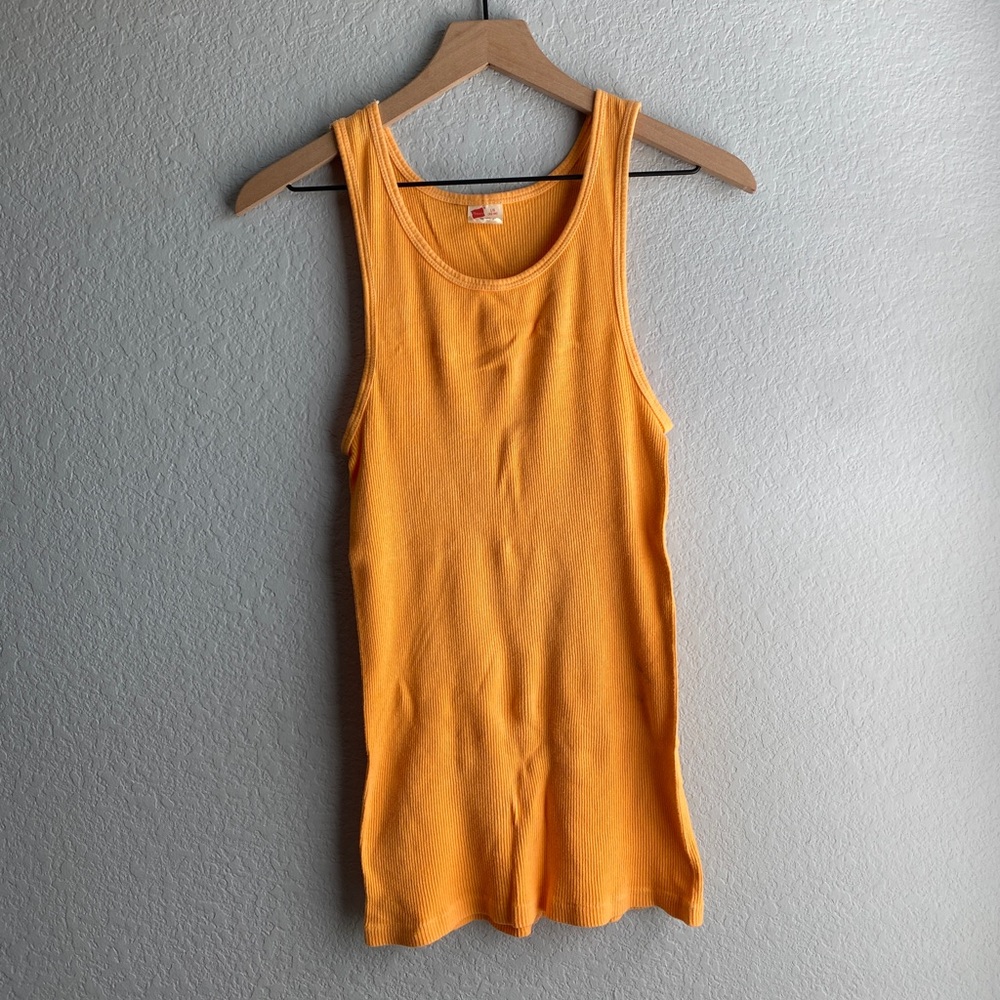 Hanes Vintage Orange Tank Top Large - Excellent Condition